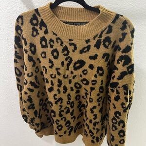 HYFVE Leopard Pattern Sweater - Brown and Black
